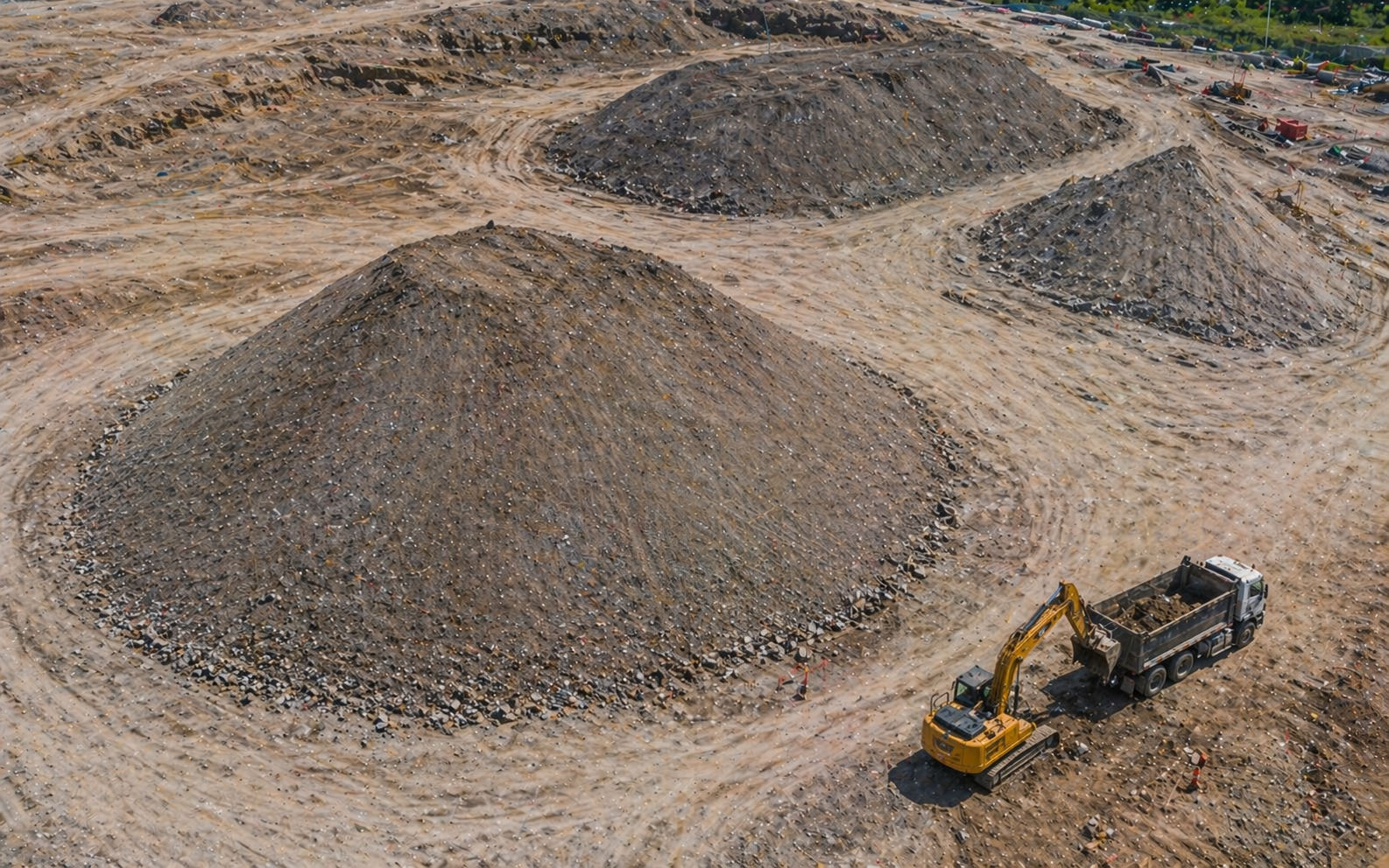 Earthworks and stockpile site for Volume Verification
